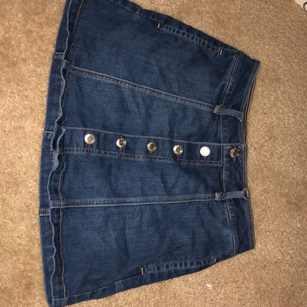 American Eagle denim button up skirt